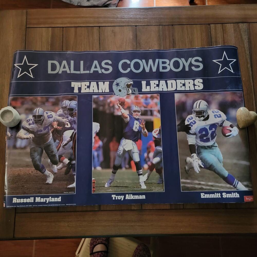 VINTAGE Poster Dallas Cowboys Team Leaders (1992) 23" x 36"